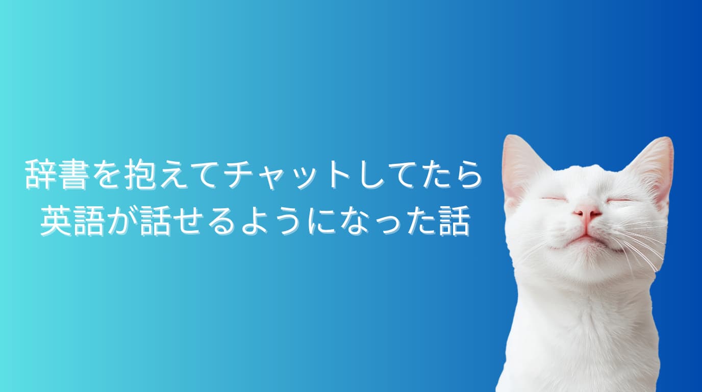 辞書を抱えてチャットしてたら英語が話せるようになった話